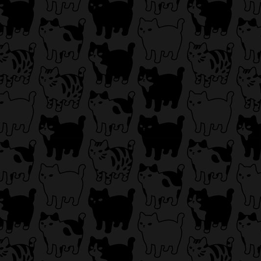 Wandering Cat Zip Hoodie – Black