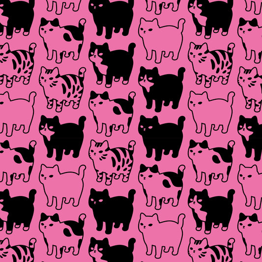 Wandering Cat Zip Hoodie – Pink